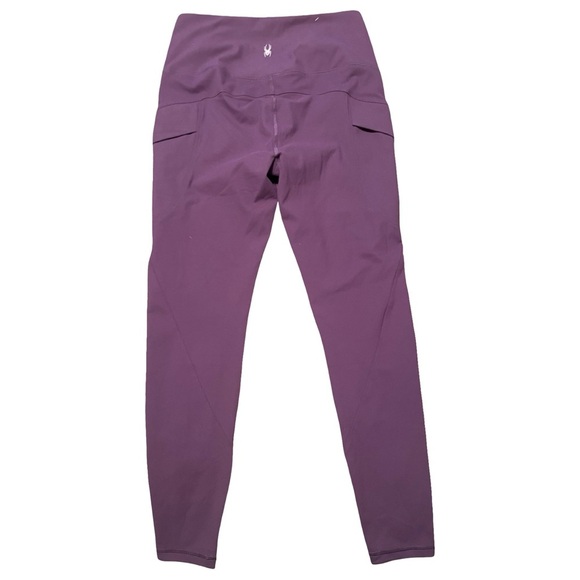 Spyder Active Sport Women's High Waisted Cargo Leggings Purple/ Plum Size M - Picture 2 of 5